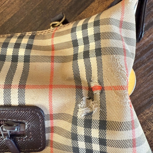 Burberry Beige and Brown Checkered Hobo Bag - Picture 3 of 6